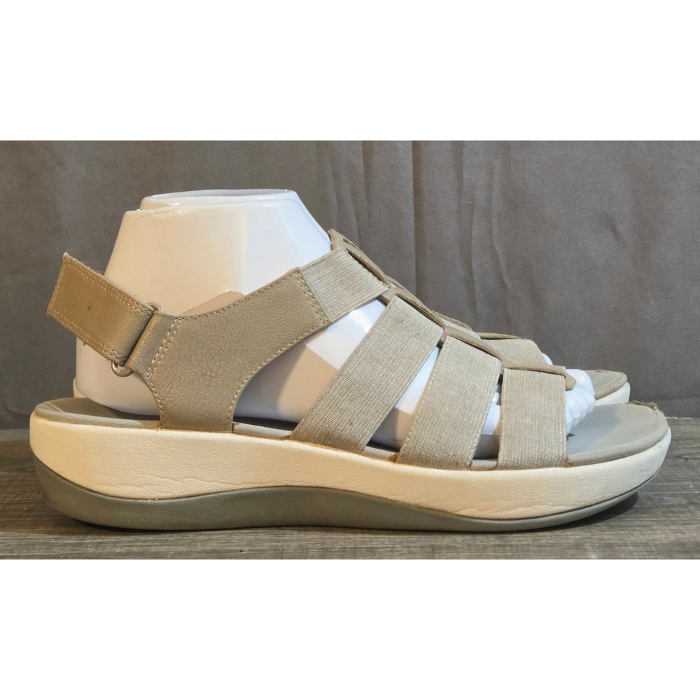 Clarks Cloudsteppers Arla Shaylie Sandals Women's Size 8.5 Brown Gray